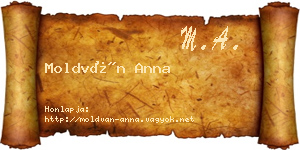 Moldván Anna névjegykártya